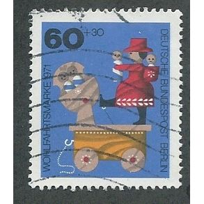 BERLIN -1971 60pf +30 'HUMANITARIAN RELEIF FUNDS' FINE USED (EBID44-777)