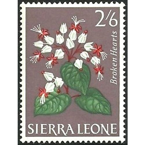 Sierra Leone 1963 Flowers 2/- 6d Broken Hearts Mounted Mint SG 251 postage stamp