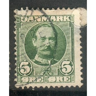 Denmark stamps 1907 - SG 121 - 5ore King Frederik V111 - used