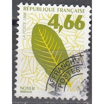 France 1996 Michel 3143 O Cote (2015) 1.60 Euro Feuille de noyer Cachet rond