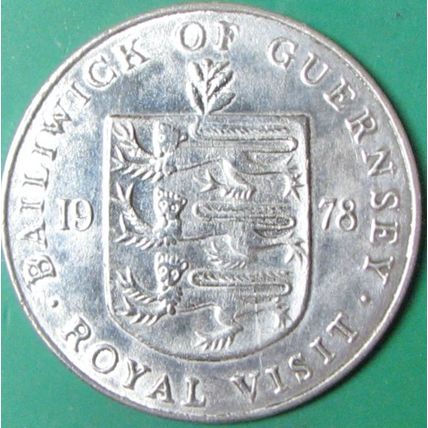 1978, 25 Pence, Guernsey Medallic Issue. Challenge Coin, Souvenir. REPLICA. 66.