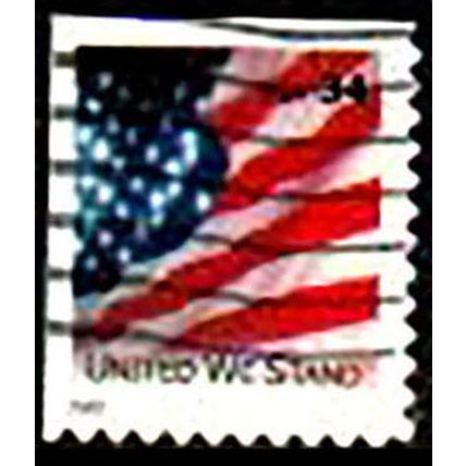 USA 2001 Flag 34c Used Stamp bs