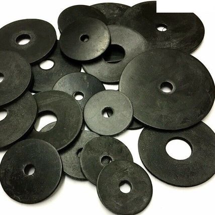 BLACK NEOPRENE RUBBER PENNY WASHERS M5 M6 M8 M10 M12, 20mm 25mm