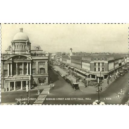 Yorkshire HULL Paragon Street Postcard (Valentine L.9216)
