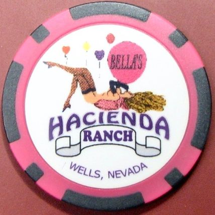 Hacienda. Brothel Casino Chip. Wells, NV. BR13.