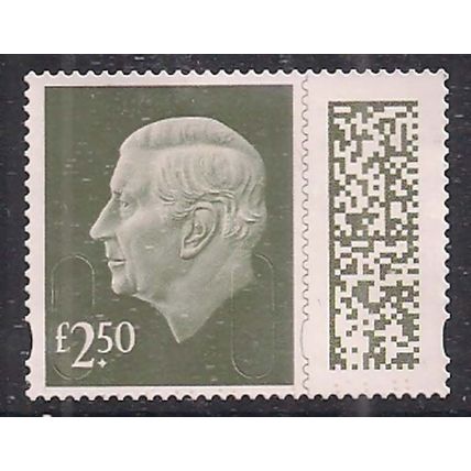 GB 2024 KC 3rd £2.50 Gooseberry Green Machin Used SG V5026 ( J1438 )