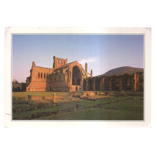 MELROSE ABBEY, MELROSE, THE BORDERS unused postcard =