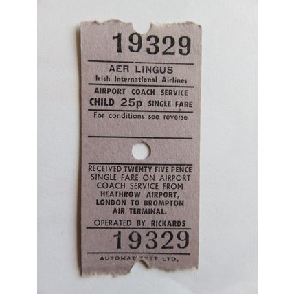 Aer Lingus Airport Coach Ticket #9