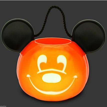 DISNEY MICKEY PUMPKIN LIGHT UP HALLOWEEN TREAT CANDY BUCKET~NEW~TRICK OR TREAT