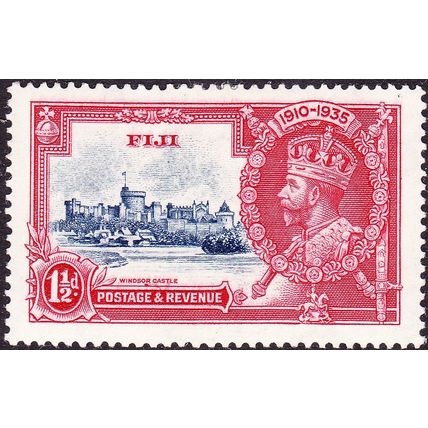 1935 KGV SILVER JUBILEE - FIJI 1½d SG242 DOWNWARD DASH BY TURRET - MINT