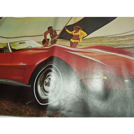 Vintage Chevy 1973 Corvette Poster Dealership Sales Posters