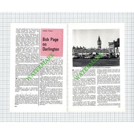 Darlington County Durham Bob Page Tommy Crooks - 1976 Small Article