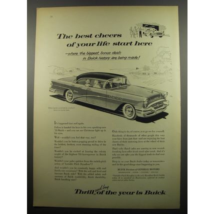 1955 Buick Cars Ad - The best cheers of your life start here