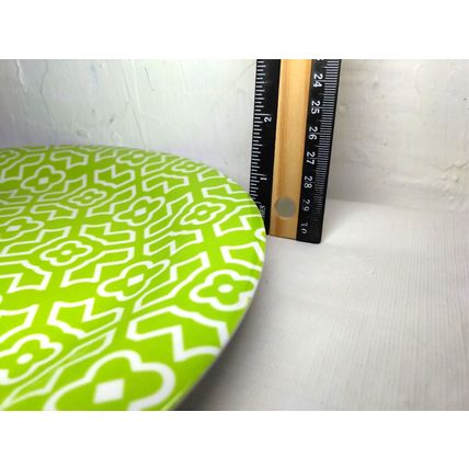 4 Pc. Almont Melamine Dish Set - 7 3/4" & 10 3/4" Green/White Minimal Wear