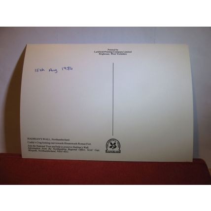 CUDDY'S CRAG, Hadrian's Wall Northumberland unused postcard dated 1984 #