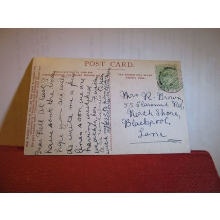 YORK MINSTER AND WALLS used antique postcard 1909 pm #