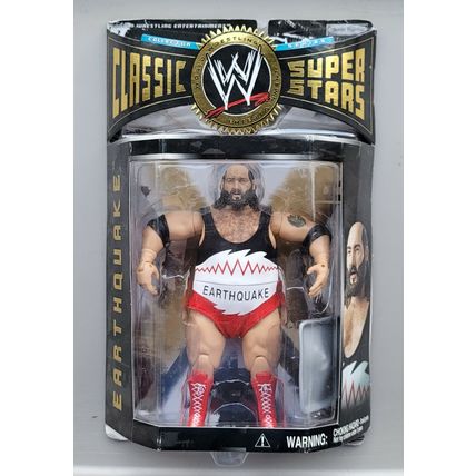 wwe wwf ljn classic superstars variant real hair earthquake wrestling figure