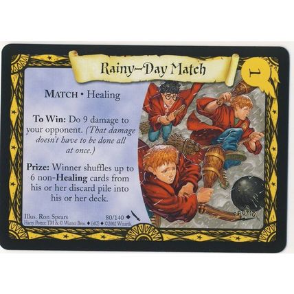 HARRY POTTER TCG CHAMBER OF SECRETS PROMO CARD RAINY-DAY MATCH