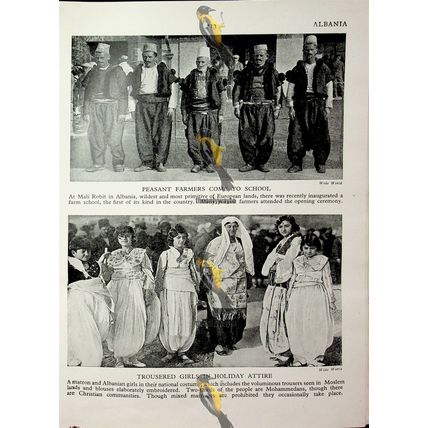 Albanian Life (Turkish Life, On Back), Book Illustration c1920