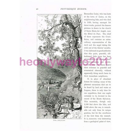 Torno, Lake Como, Italy, Book Illustration (Print), c1875