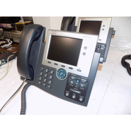 Lot of 4 Cisco Unified IP Phones With Stands & Handsets CP-7945G