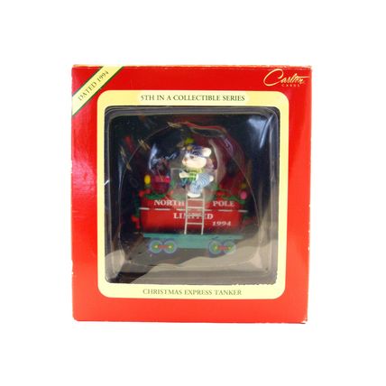 CARLTON CARDS HEIRLOOM COLLECTION CHRISTMAS EXPRESS TANKER ORNAMENT 1994 82572