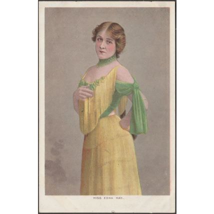 Actress Miss Edna May, c.1905-10 - McCulloch Postcard