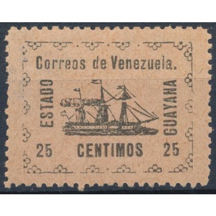 Ban Righ: 25c - Venezuela-Guayana 1903 - Forgery MNH - MiNr 19