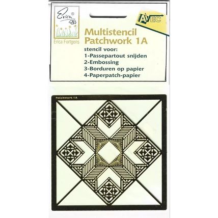 Erica Fortgens. Embossing Stencil. Patchwork 1A. Cardmaking Scrapbooking Crafts