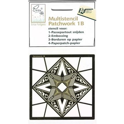 Erica Fortgens. Embossing Stencil. Patchwork 1B. Cardmaking Scrapbooking Crafts