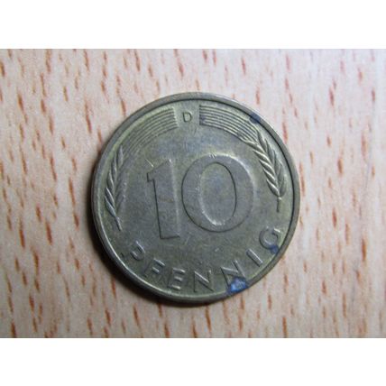 1986d 10 Pfennig Germany Coin