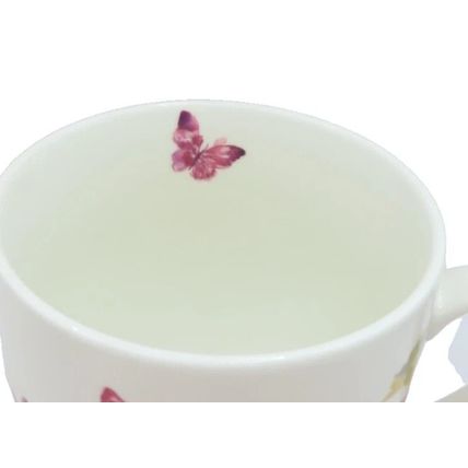 Butterfly Blossom Mugs Set of 2 Fine China Mugs 9 CM Mirowave & Dishwasher Safe