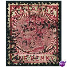 Bahamas 1884 SG48 1d Carmine Red Fine Used