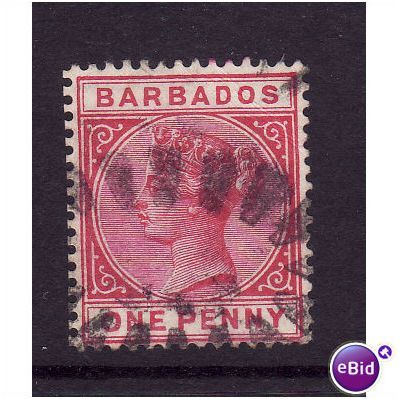 BARBADOS 1882 SG 92 1d CARMINE USED