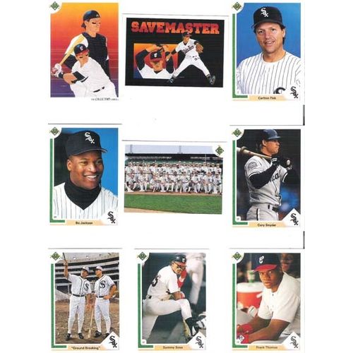 1991 Upper Deck baseball Chicago White Sox team set 33 cards- 3 Fisk, Bo, Sosa