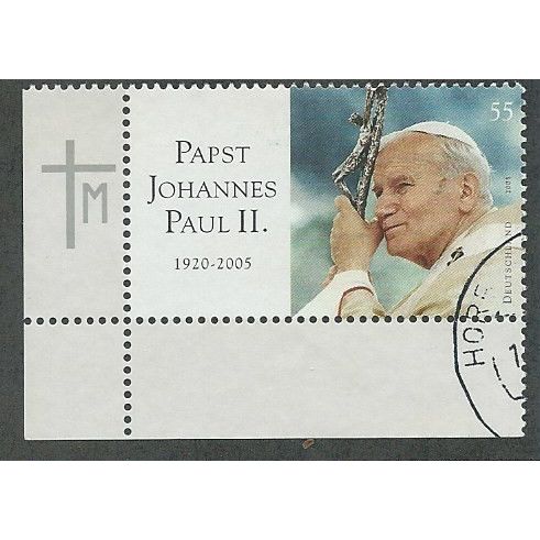 GER 2005 55c 'POPE JOHN PAUL II '(CORNER MARGIN) FINE USED (EBID49-490)