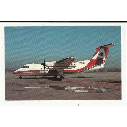 Aviation AIR BC DHC8-101 Postcard by AeroGem (0801)