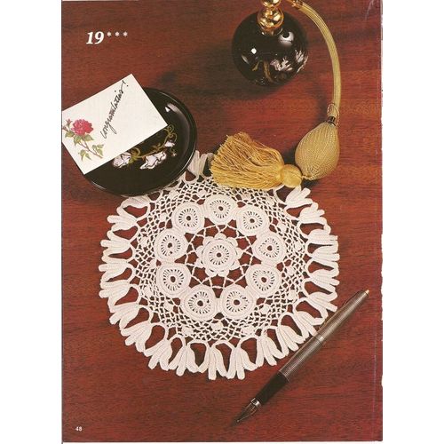 Crochet Doily Pattern Tulip Doily