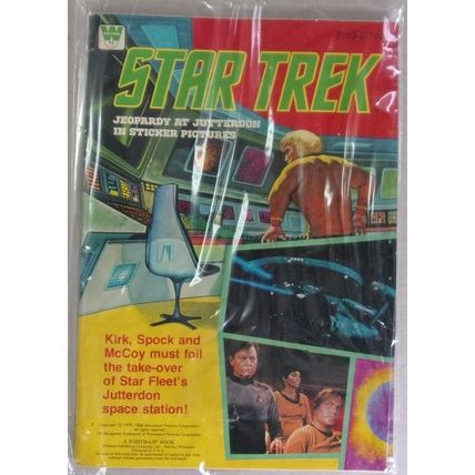 STAR TREK ' Jeopardy at Jutterdon in Sticker Pictures ' Whitman 1979