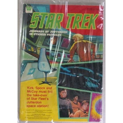 STAR TREK ' Jeopardy at Jutterdon in Sticker Pictures ' Whitman 1979