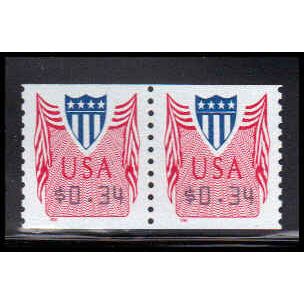 CVP33 34c Shield Very Fine MNH Pair PA5050