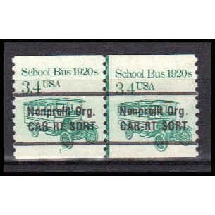 2123a 3.4c School Bus Very Fine MNH Dry Gum CNP Left 1 PA0628