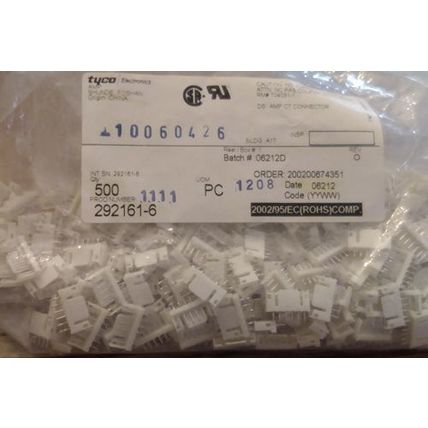 Lots of 500 ?: Tyco 292161-6 Shrouded header