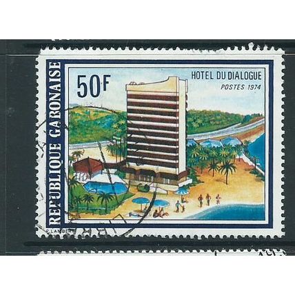 gabon stamps sg538 used sg 538 1975