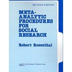 Applied Social Research Methods: Meta-Analytic Procedures for Social Research