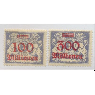 Danzig Stamps Scott #153 To 154, Mint Hinged