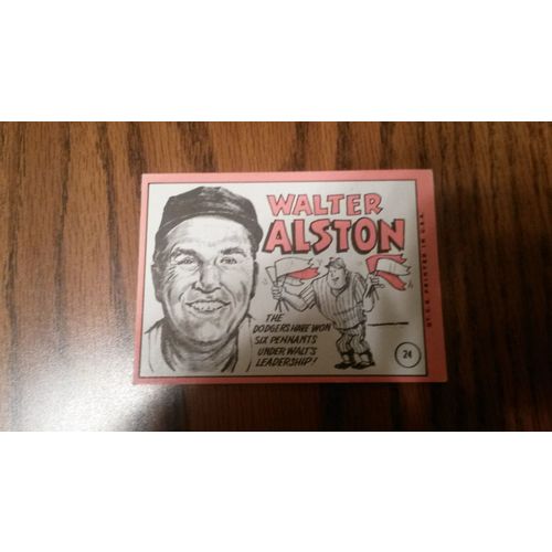 1969 Topps Card # 024 Walt Alston Very Good (3) Los Angeles Dodgers
