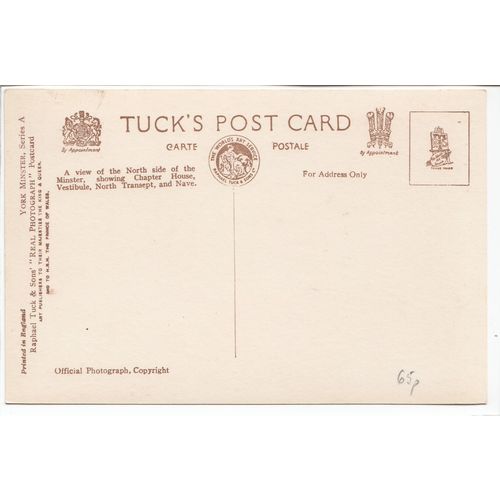 The North Side of York Minster RP Postcard