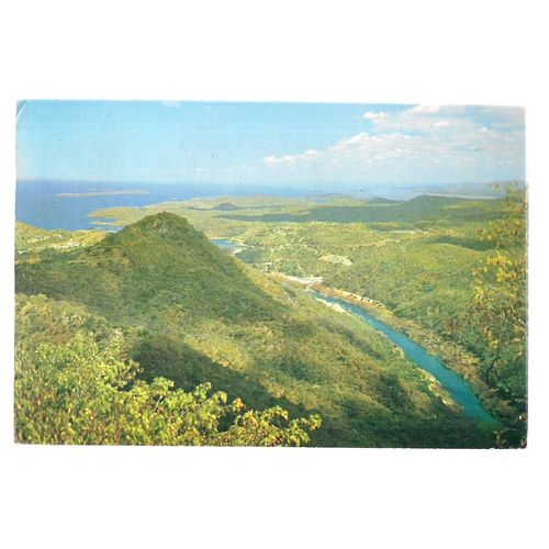 ZAMBEZI RIVER from SIGNAL HILL used postcard 1984 postmark =