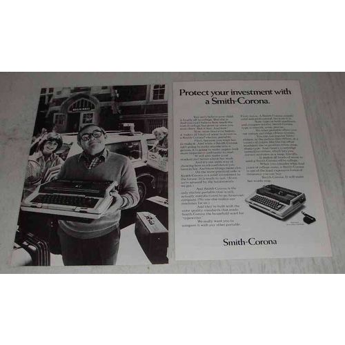 1980 2-page Smith-Corona Electric Portable Typewriter Ad